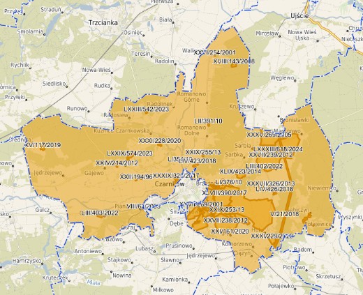 Mapa Gminy Czarnków
